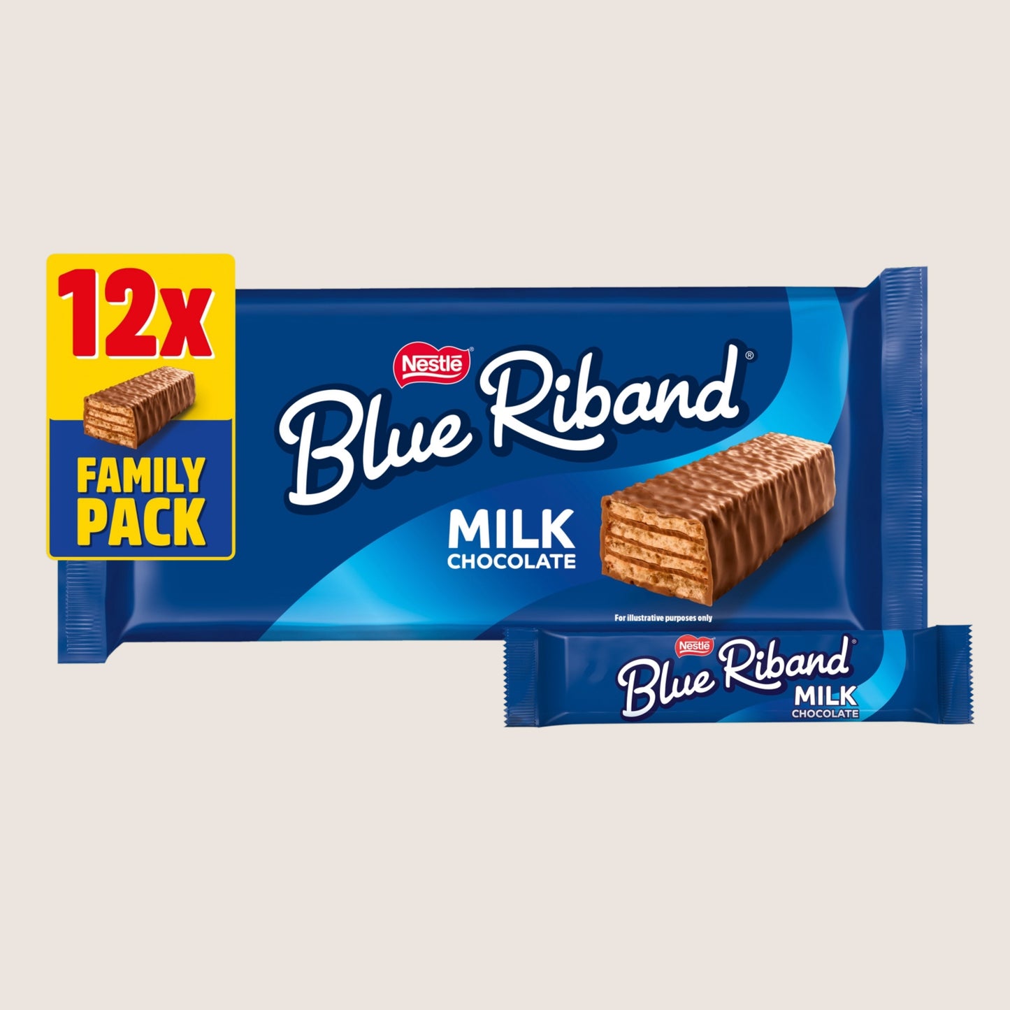 Blue Riband Milk Chocolate Wafer Biscuit Bar Milk Chocolate 12 Pack 216g