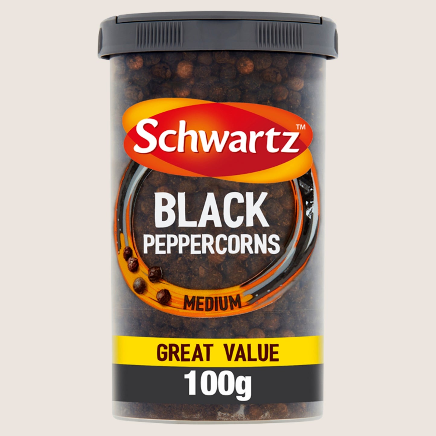 Schwartz Medium Black Peppercorns No Artificial Additives 100g