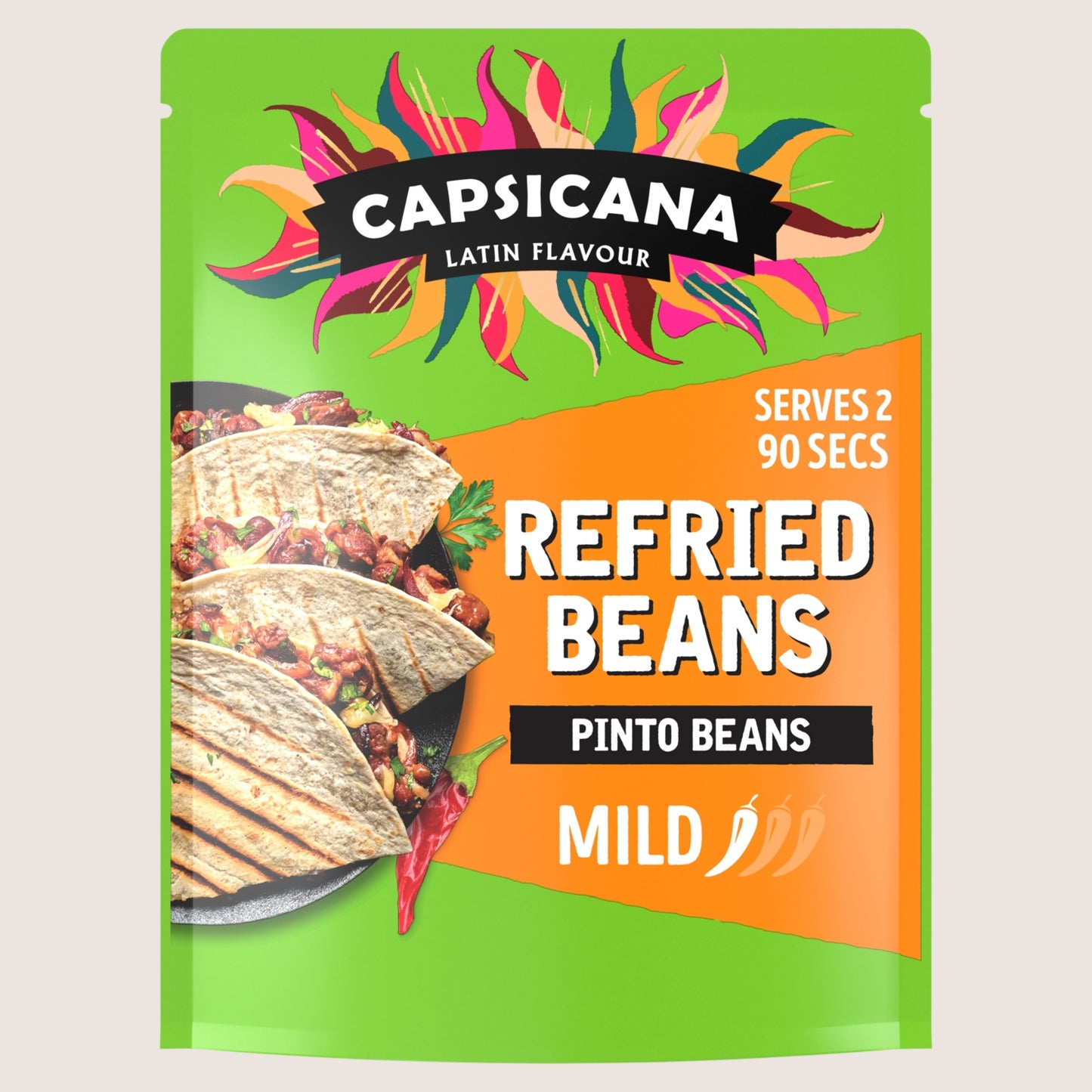 Capsicana Latin Flavour Mexican Style Refried Pinto Beans Vegan Friendly 200g