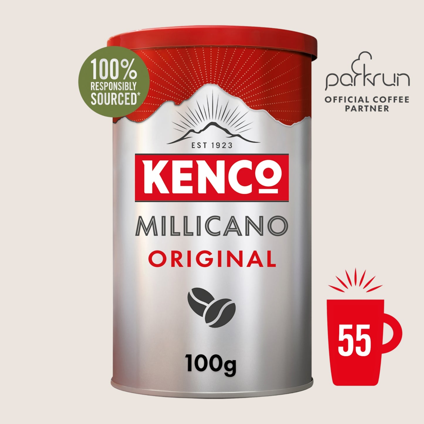 Kenco Millicano Original Instant Coffee No Artificial Additives 100g