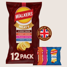 Walkers Meaty Variety Crisps No Artificial Additives 12x25g