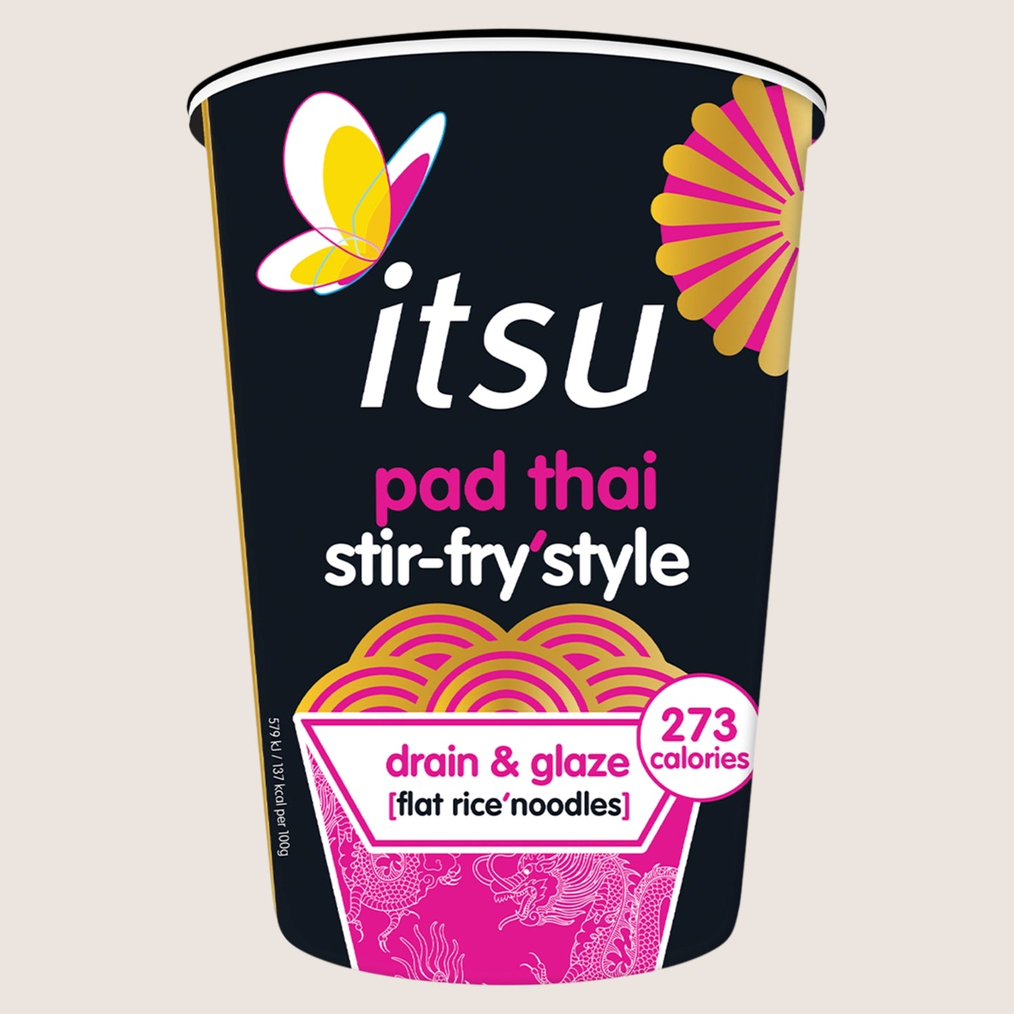 Itsu pad thai stir fry style noodles Ready in Minutes 83g