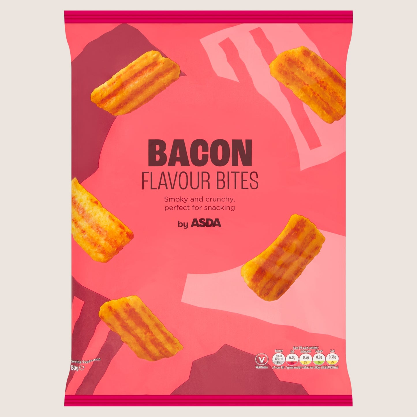 ASDA Bacon Flavour Bites No Artificial Additives 150g