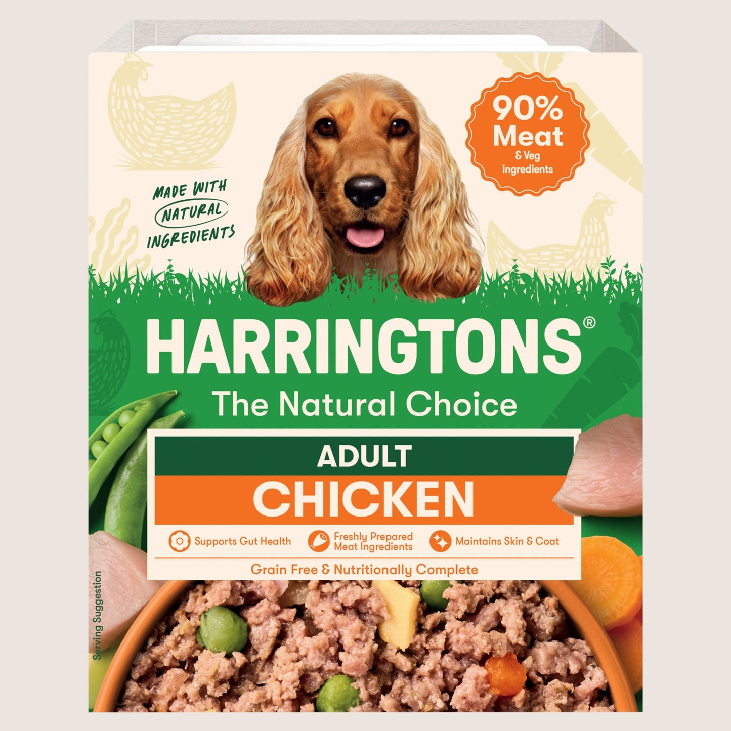 Harringtons Adult Complete Wet Dog Food – Chicken with Potato & Veg Grain Free 400g