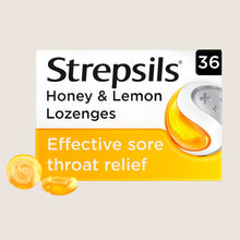 Strepsils Honey & Lemon Lozenges x36 for Sore Throat