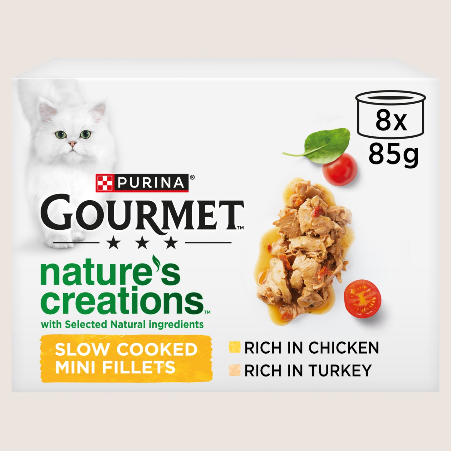 Gourmet Nature's Creations Poultry Wet Cat Food With Taurine 8x85g
