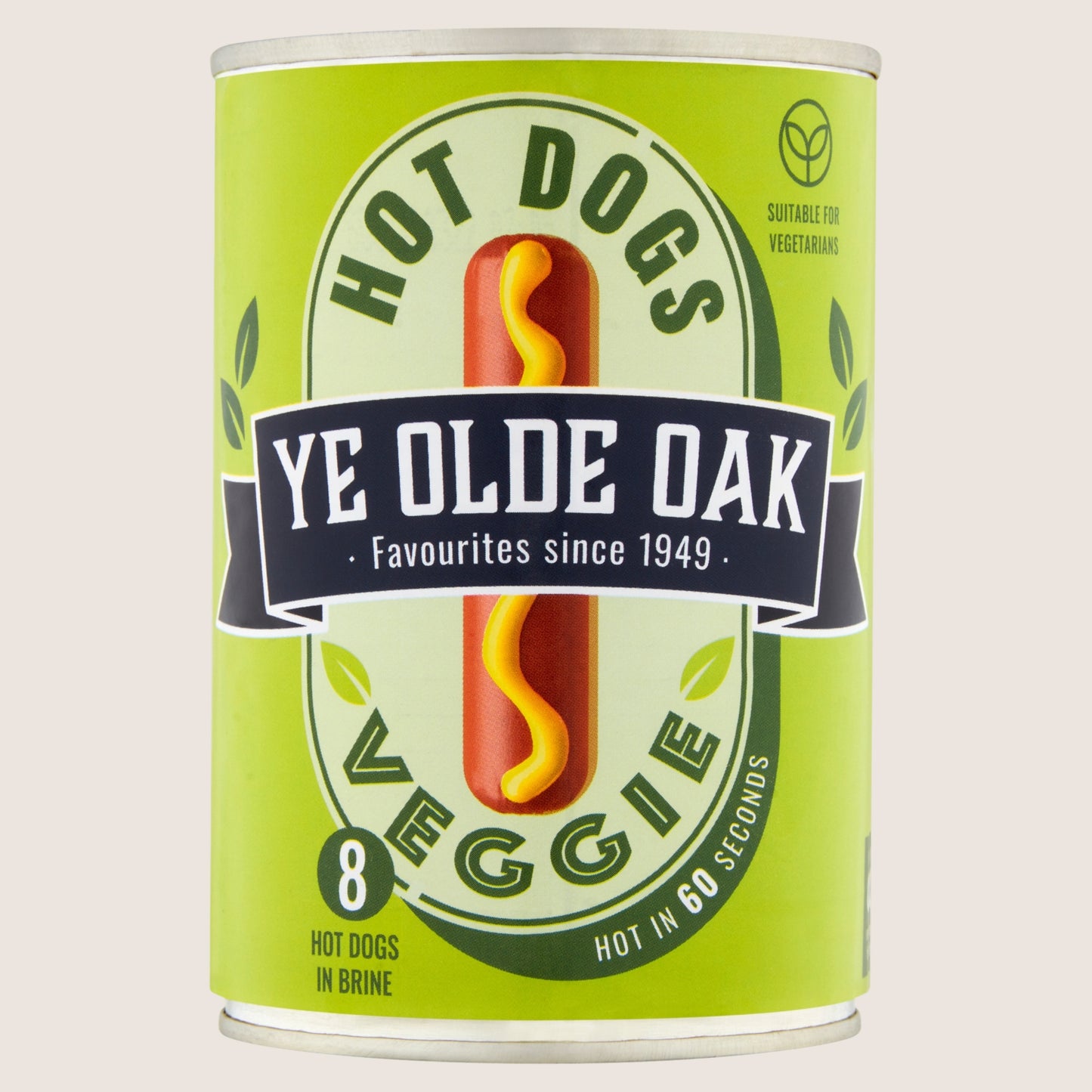 Ye Olde Oak 8 Veggie Hot Dogs in Brine 400g