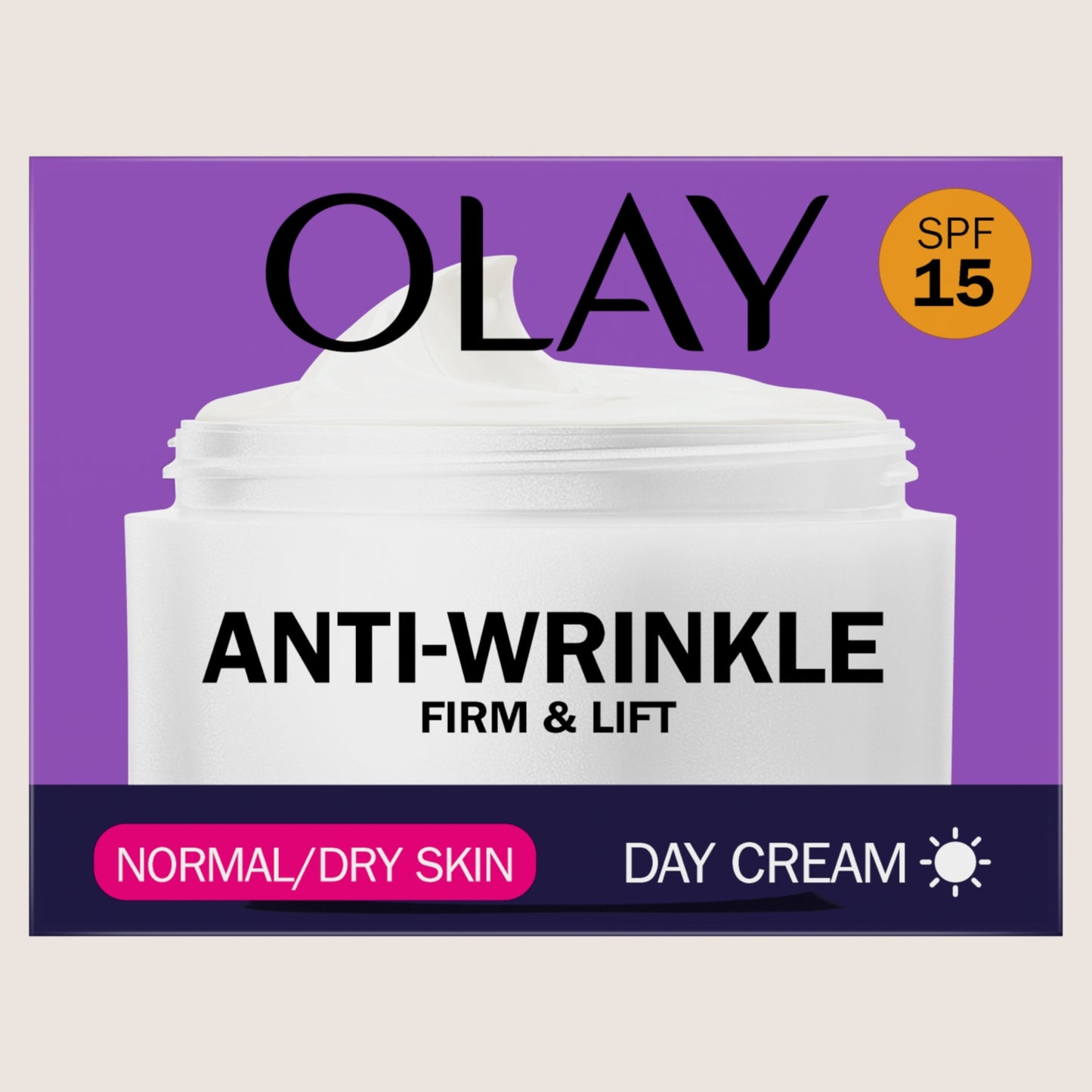 Olay Anti-Wrinkle Firm & Lift Day Cream With SPF15, For Fine Lines & Wrinkles