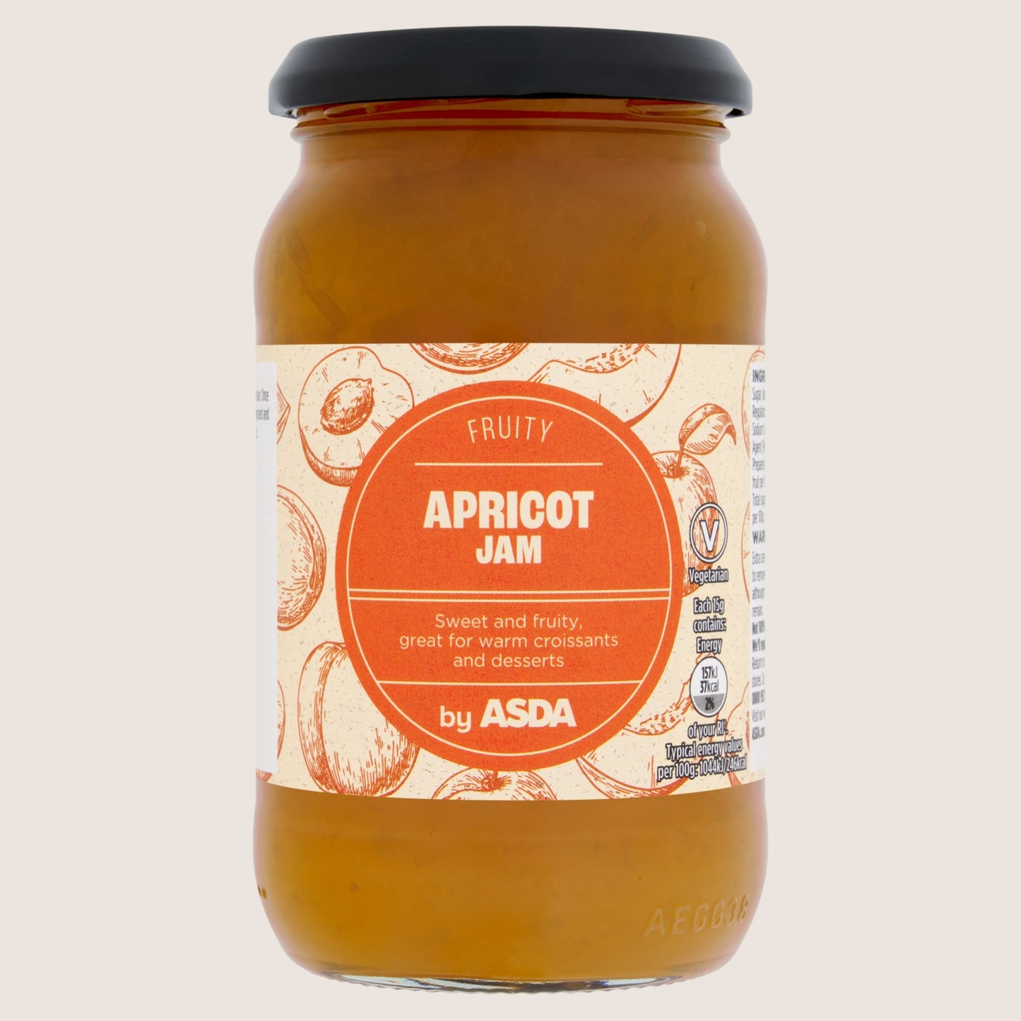 ASDA Fruity Apricot Jam Real Fruit 454g