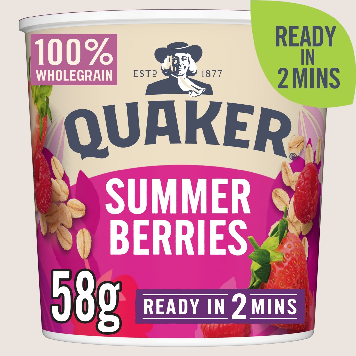 Quaker Oat So Simple Summer Berries Porridge Pot Vitamin Fortified 58g