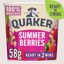 Quaker Oat So Simple Summer Berries Porridge Pot Vitamin Fortified 58g