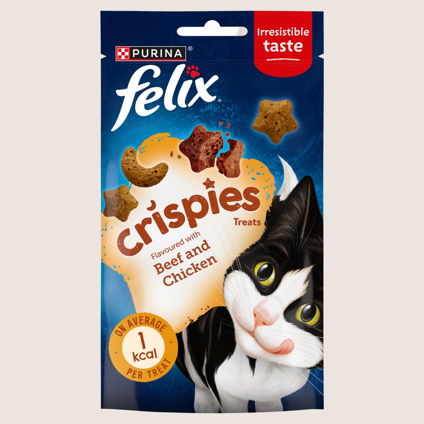 Felix Crispies Chicken and Beef Cat Treats With Omega Oils 45g