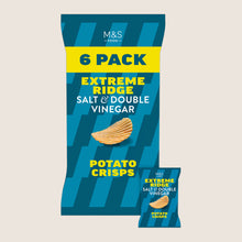 M&S Extreme Ridge Salt And Double Vinegar Potato Crisps 150 g
