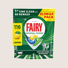 Fairy Original Power Dishwasher Tablets Lemon, 116 Capsules