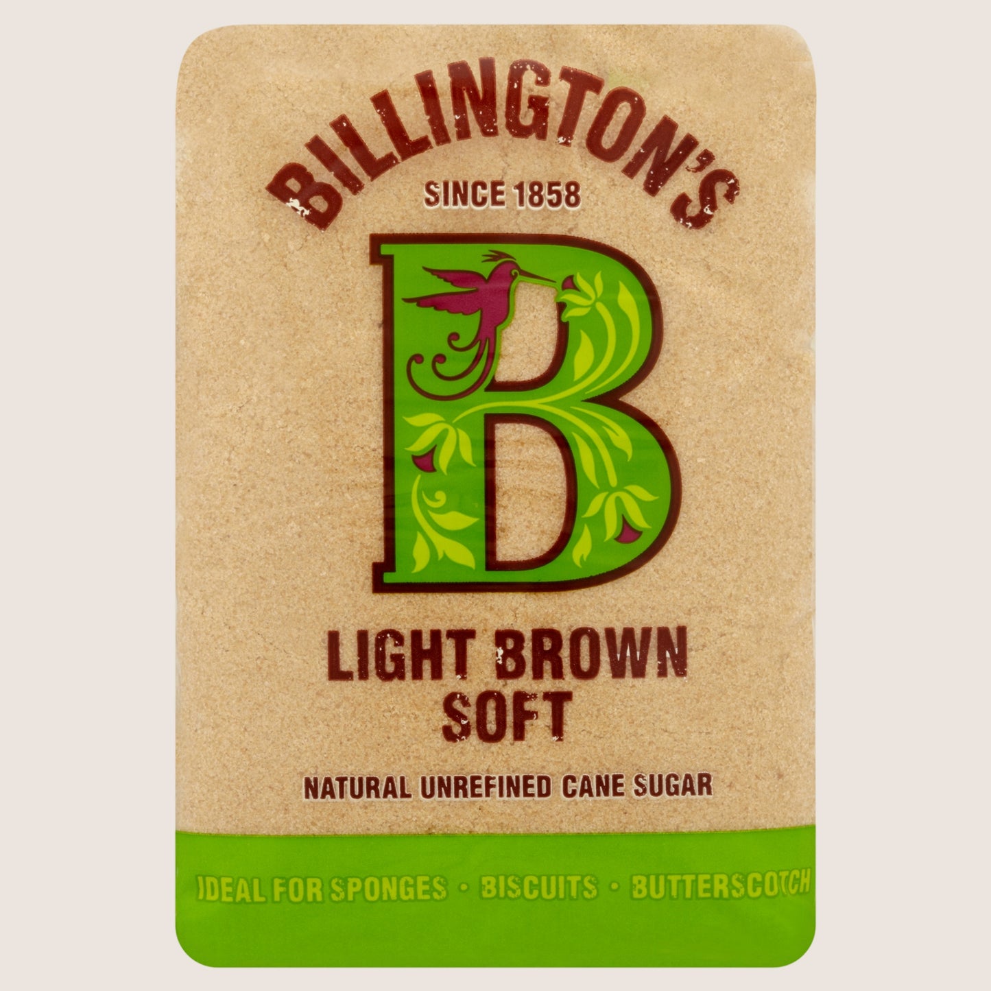 Billington's Light Brown Soft Natural Unrefined Cane Sugar Vegan Friendly 500g