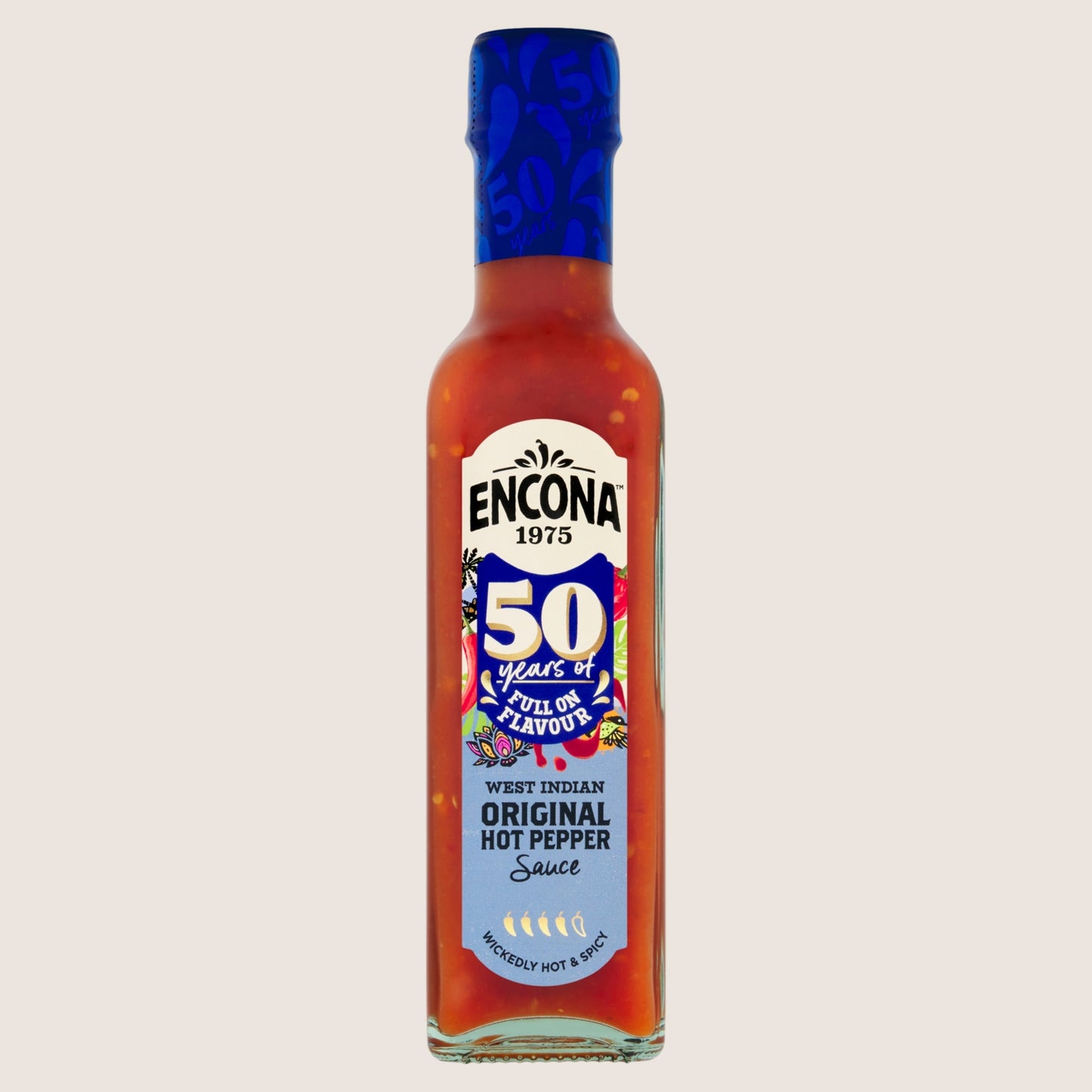 Encona West Indian Original Hot Pepper Sauce Vegan Friendly 220ml