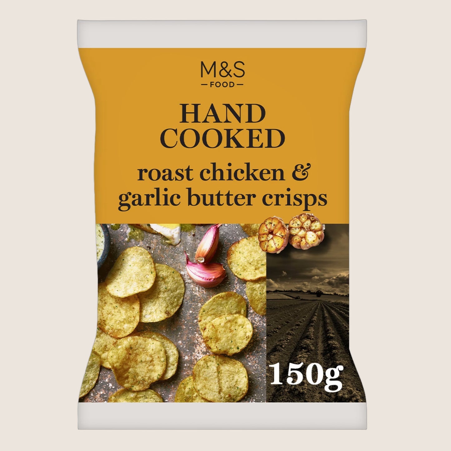 M&S Roast Chicken And Garlic Butter Crisps 150 g
