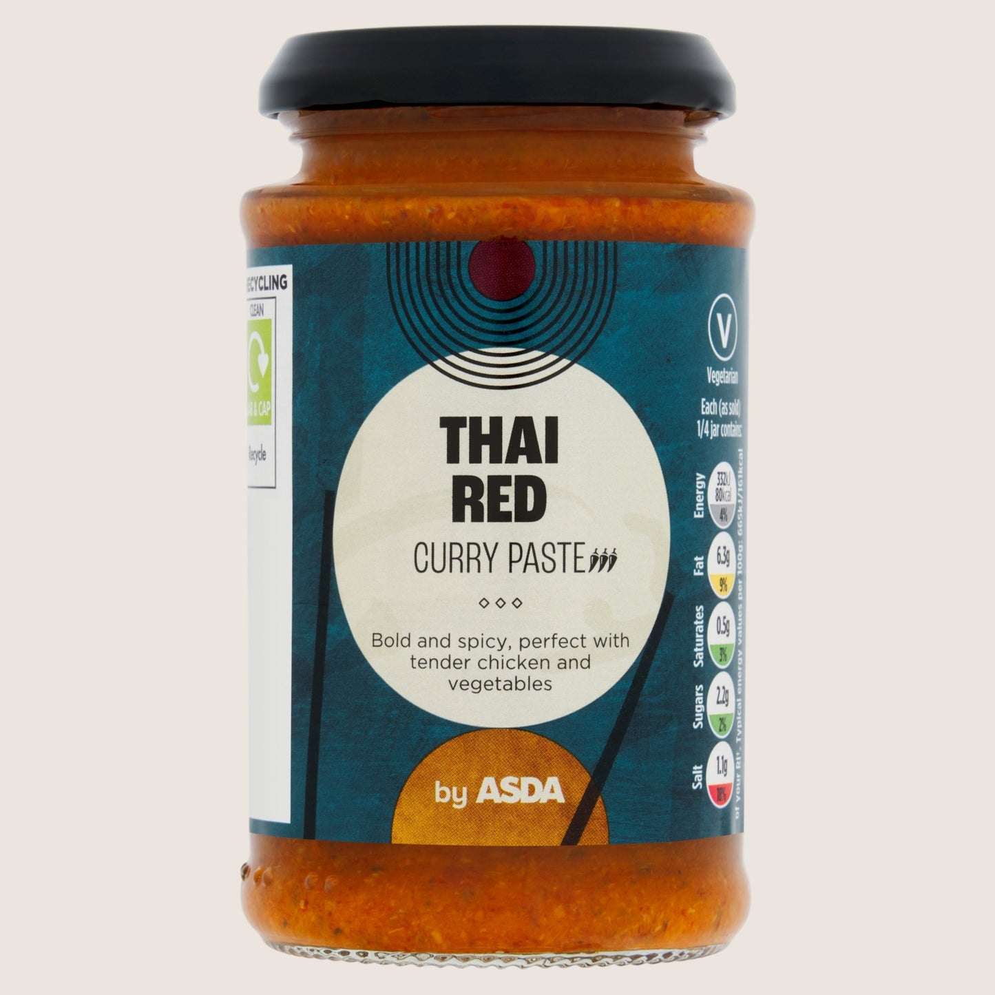 ASDA Red Thai Curry Paste No Artificial Additives 200g