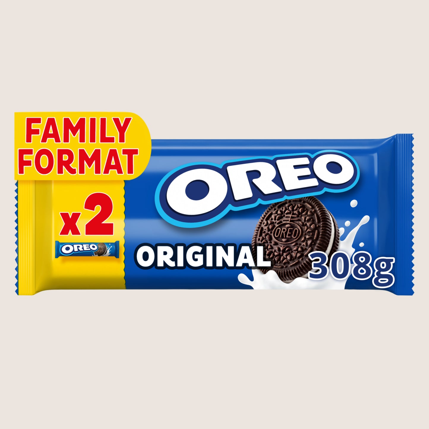 Oreo Original Vanilla Sandwich Cookies made with cocoa Free From Artificial Additives 2x 154 g