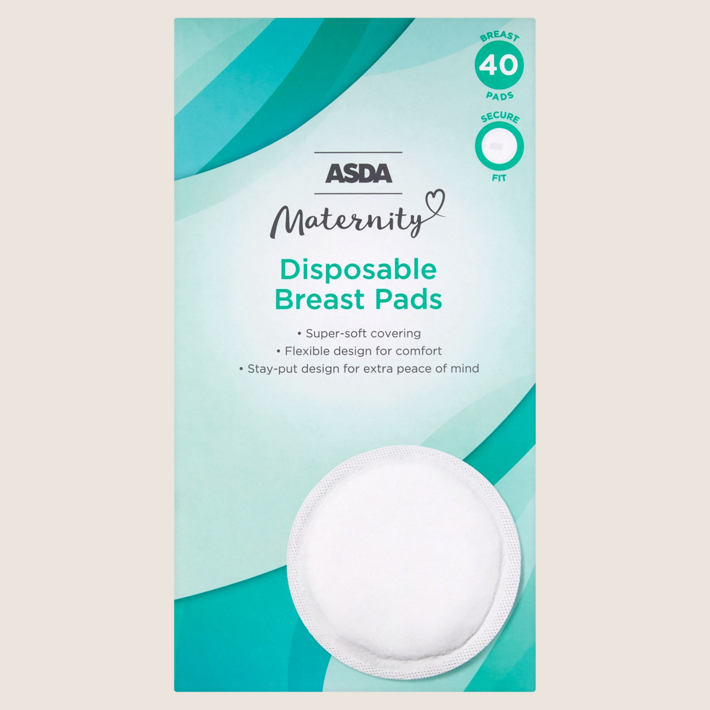 ASDA Maternity 40 Disposable Breast Pads Gentle Formula