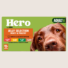 Hero by ASDA Hero Adult Dog Jelly Selection Meaty & Poultry Complete Nutrition 40 x 100g