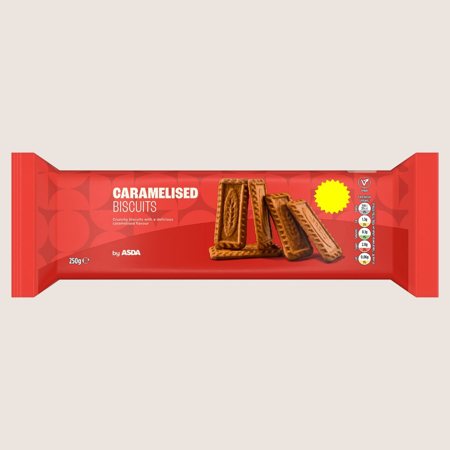 ASDA Caramelised Biscuits Vegan 250g
