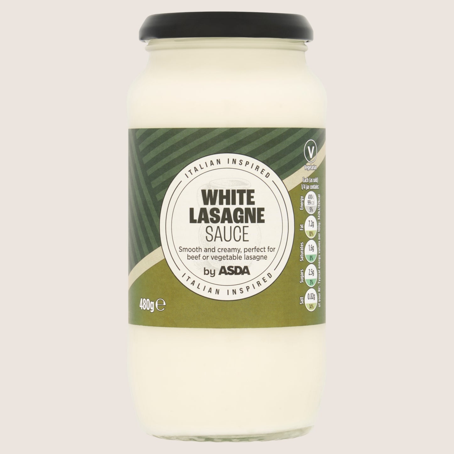 ASDA White Lasagne Sauce No Artificial Additives 480g