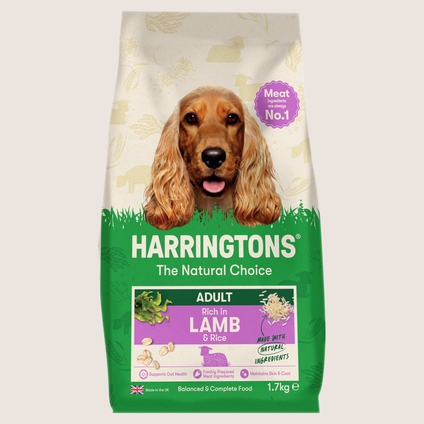Harringtons Rich in Lamb & Rice Dry Adult Dog Food Complete Nutrition 1.7kg