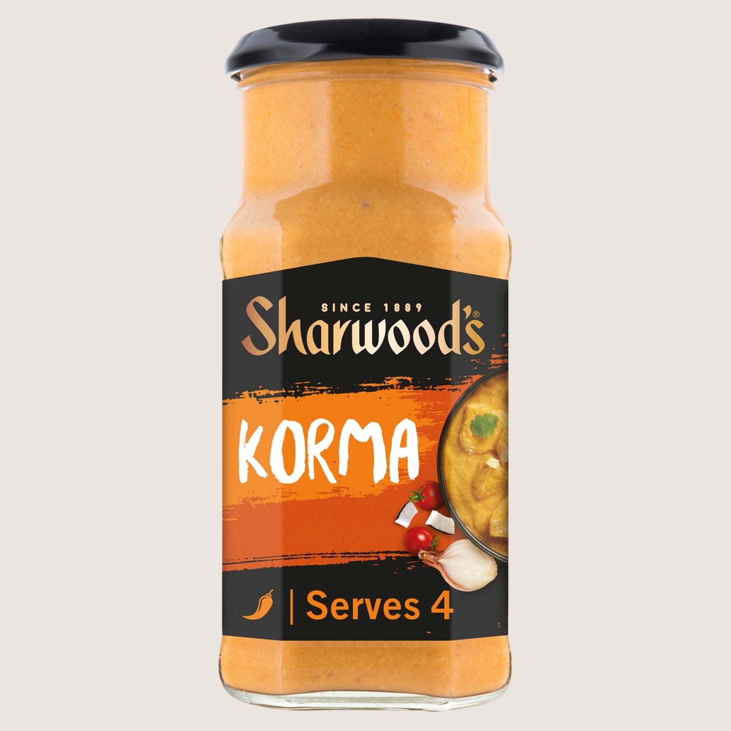 Sharwood's Indian Korma Curry Cooking Sauce No Artificial Additives 420g