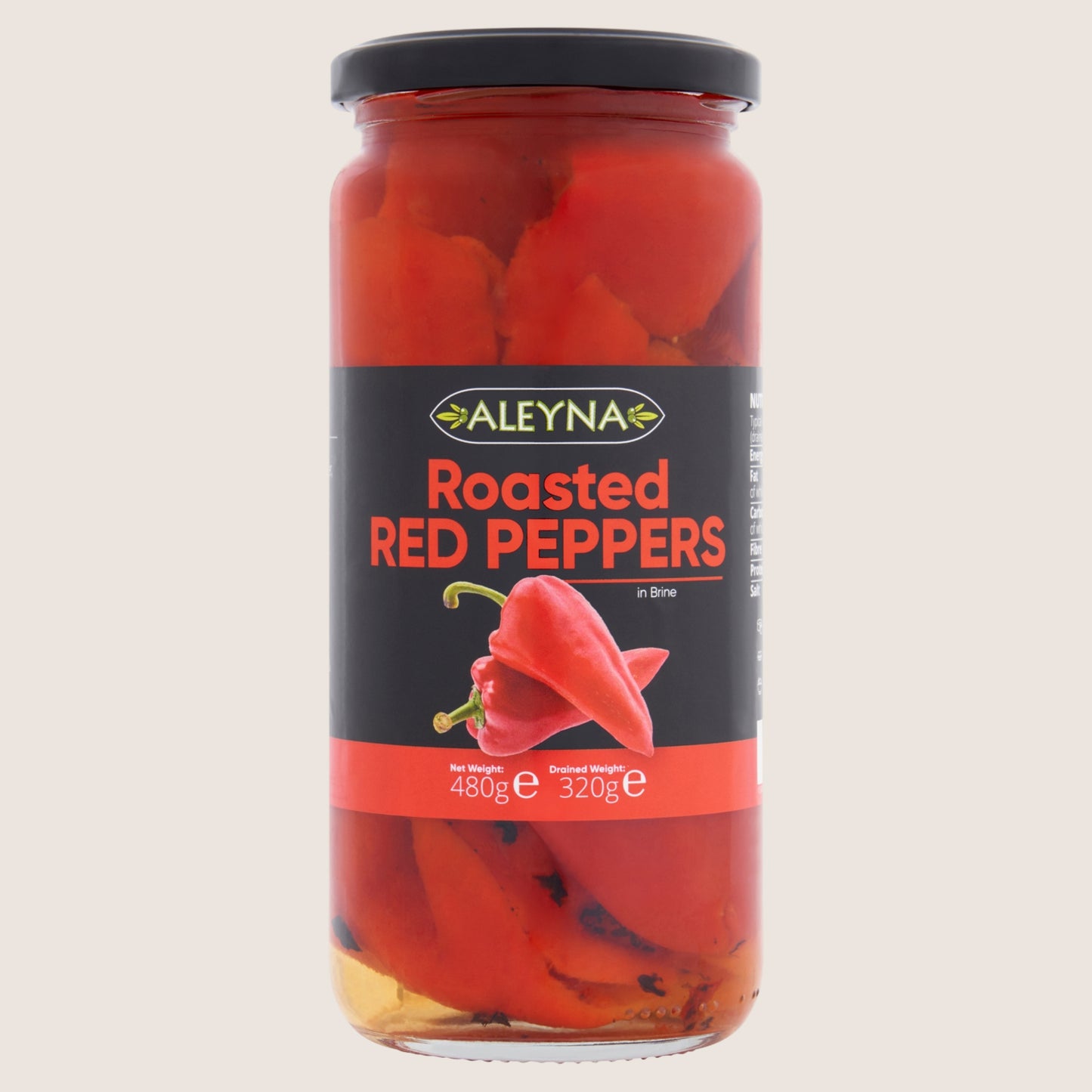 Aleyna Roasted Red Peppers in Brine No Artificial Additives 480g