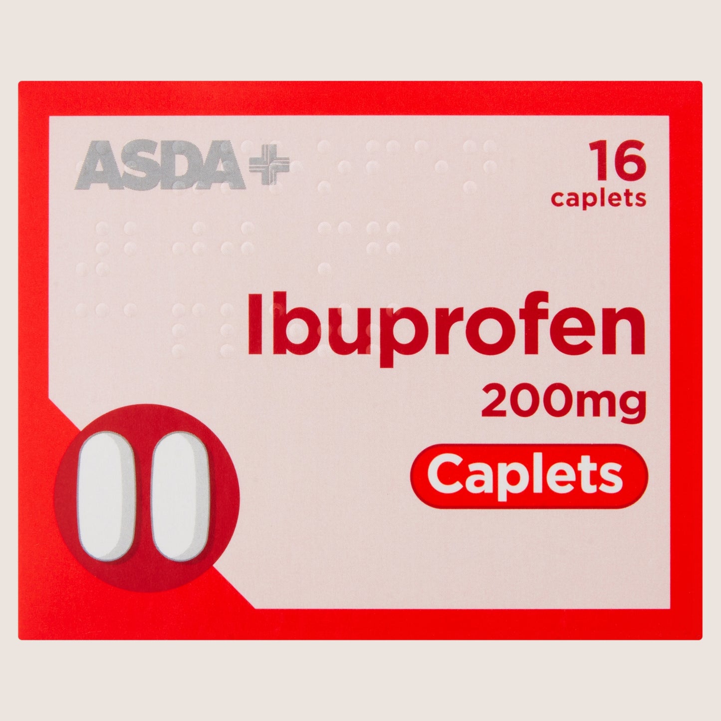 ASDA + Ibuprofen 200mg Caplets 16 Caplets