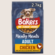 Bakers Meaty Meals Chicken Dry Dog Food Complete Nutrition 2.7kg