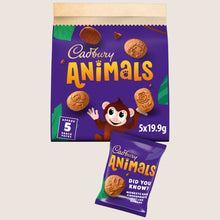 Cadbury Animals Mini Chocolate Biscuits Chocolate 5 x 19.9g
