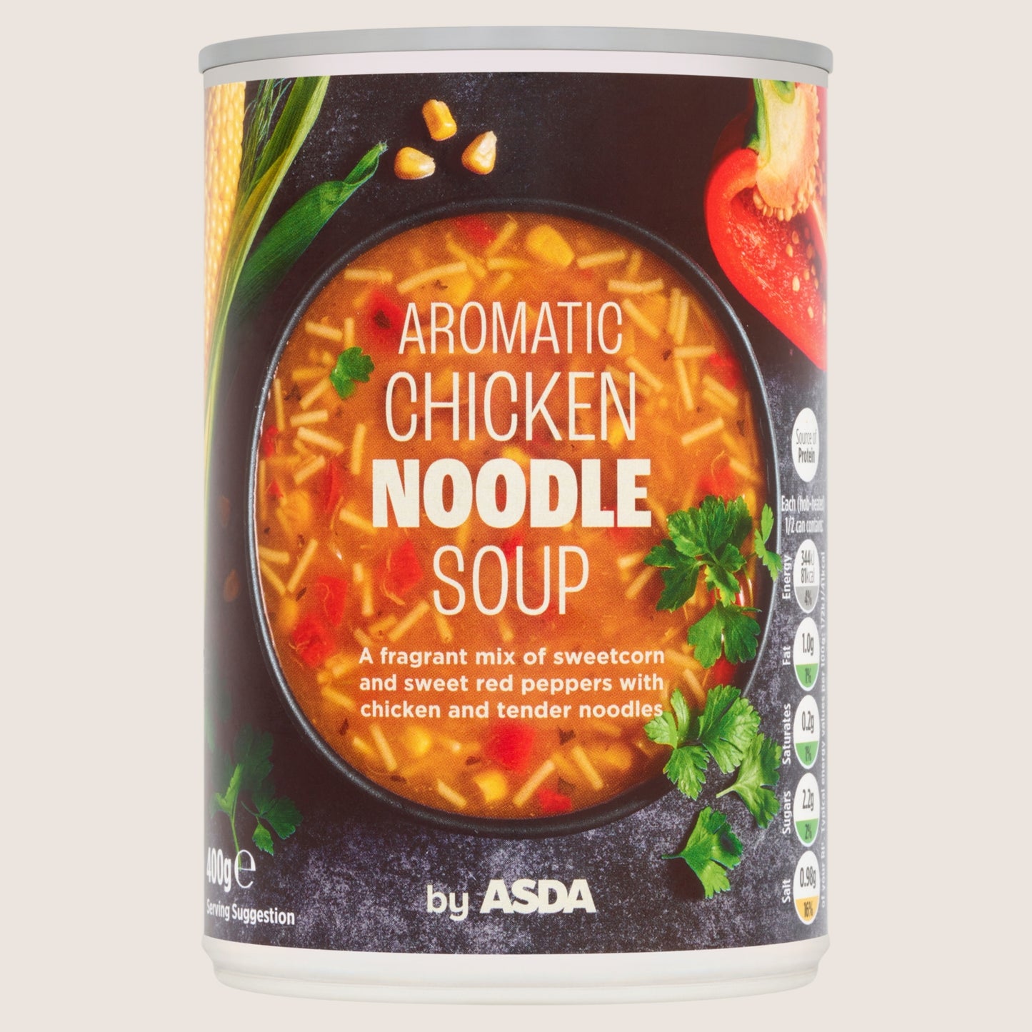 ASDA Aromatic Chicken Noodle Soup No Artificial Additives 400g