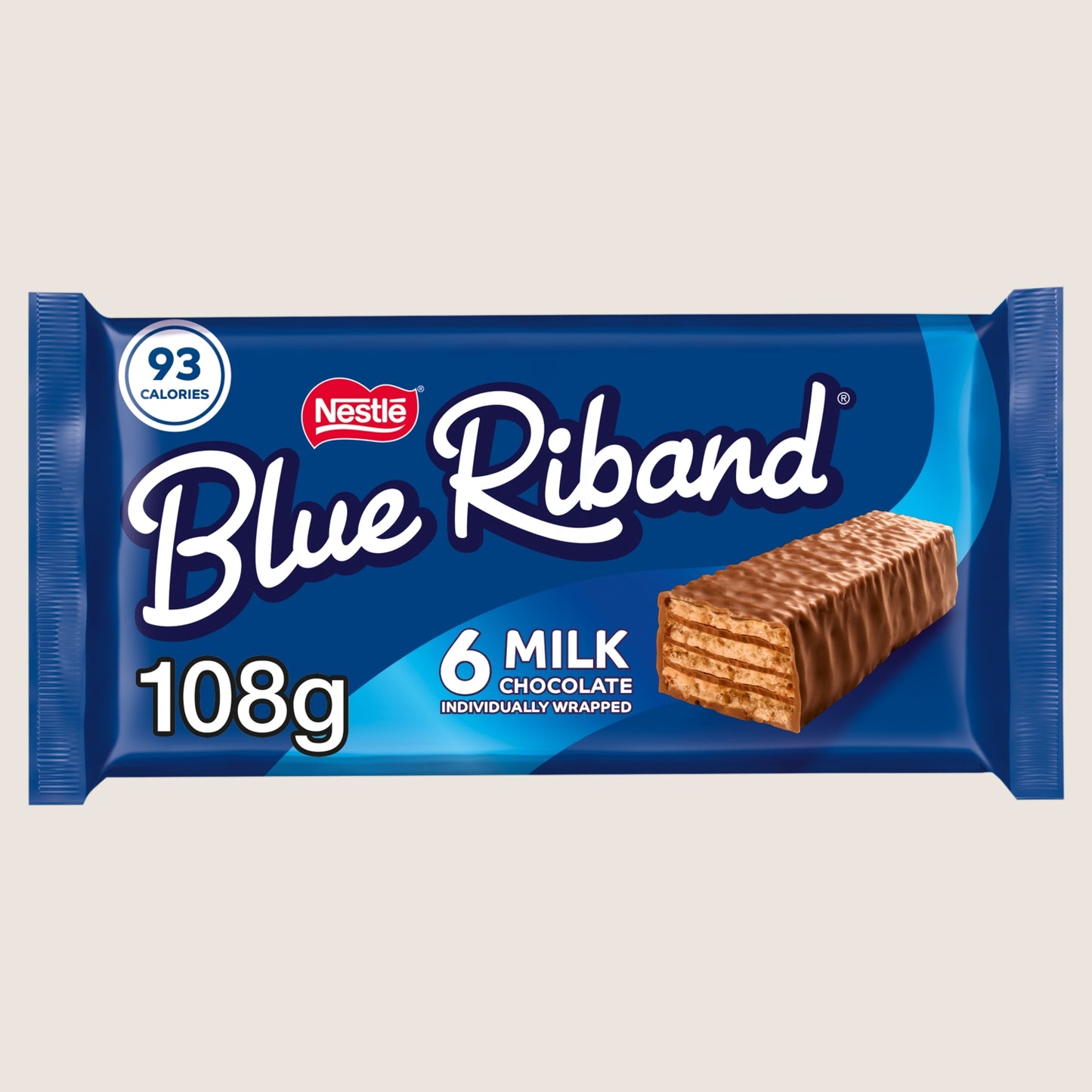 Blue Riband Wafer Biscuit Free From Artificial Additives 6 Pack 108g