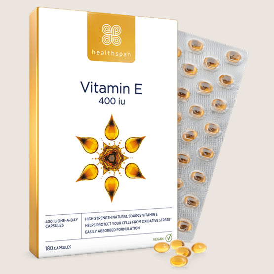 Healthspan Vitamin E 400iu Vegan Friendly 180 capsules