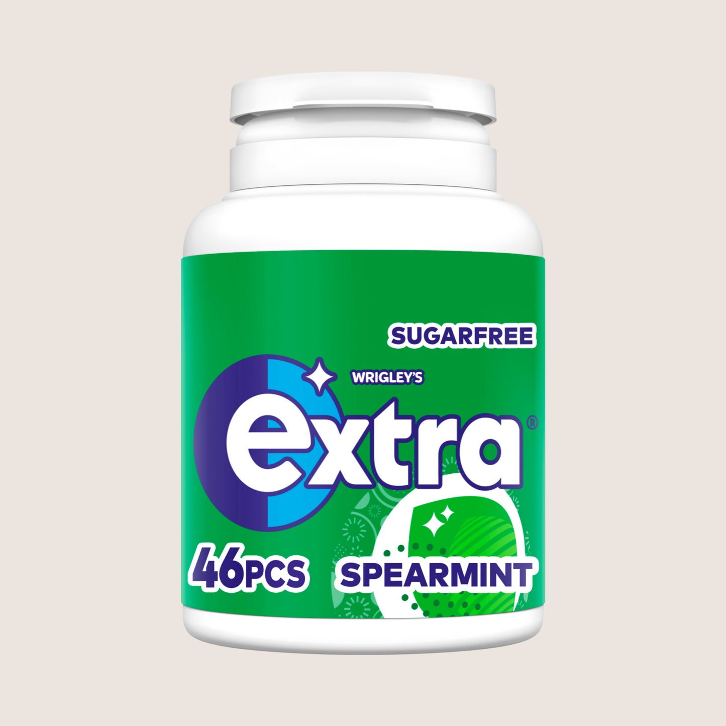 Wrigley's Extra Spearmint Sugarfree Chewing Gum Bottle 46 Pieces