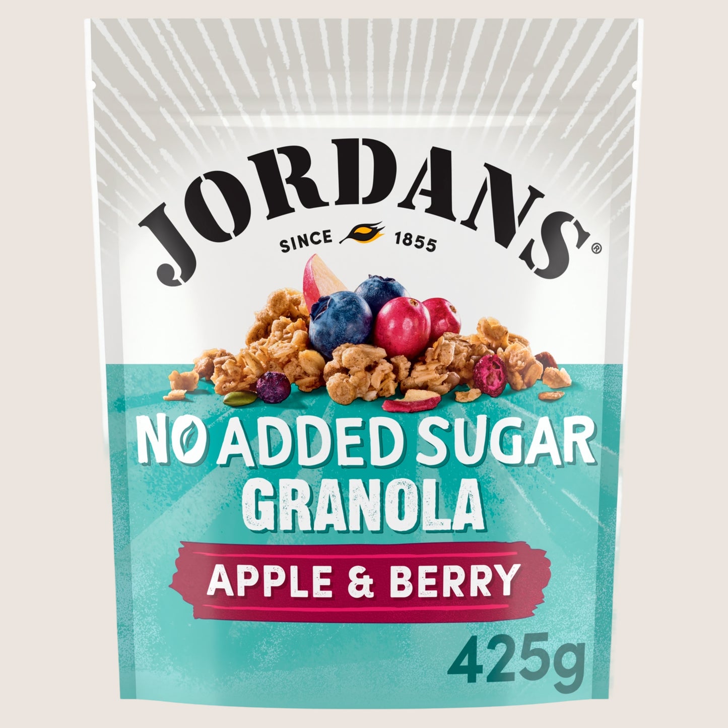 Jordans No Added Sugar Apple & Berry Granola Breakfast Cereal Wholegrain 425g