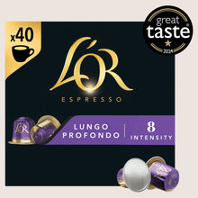 L'OR Espresso Lungo Profondo Coffee Pods x40 Intensity 8 No Artificial Additives