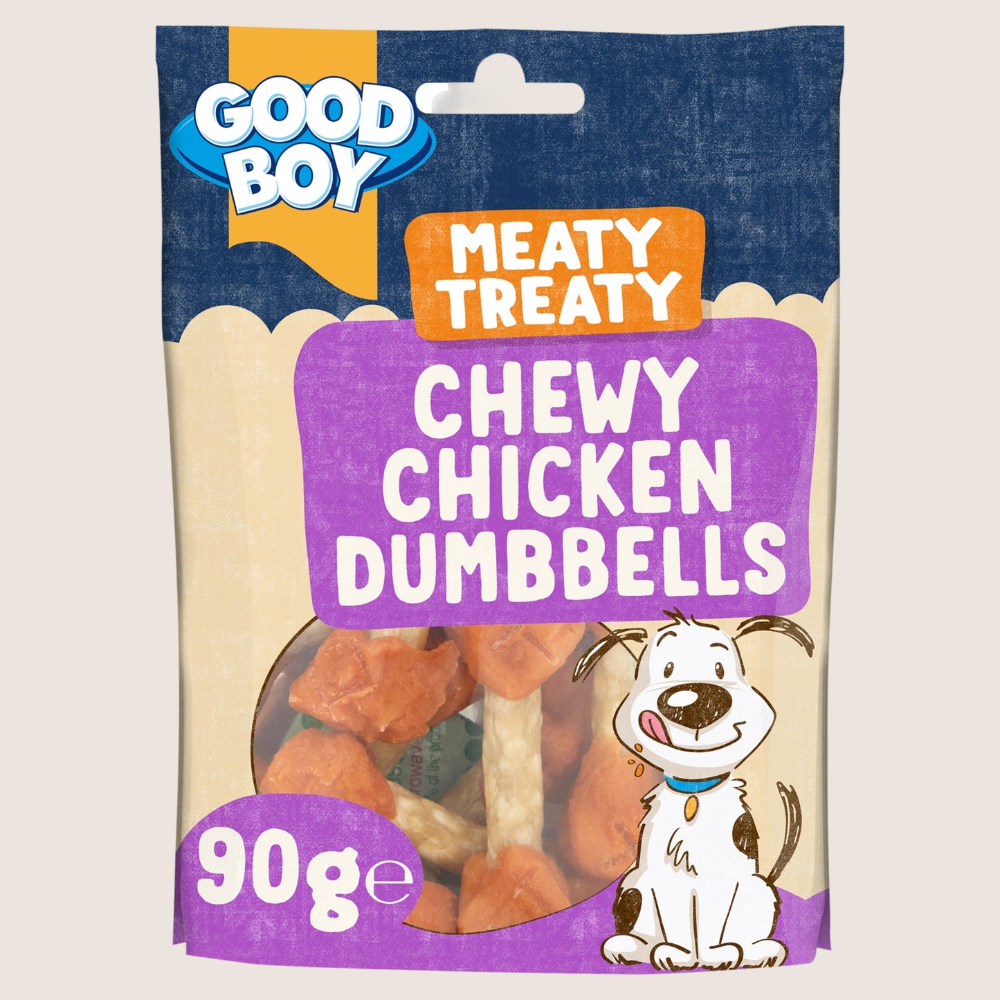 Good Boy Meaty Treaty Chewy Chicken Dumbbells No Artificial Additives 90g