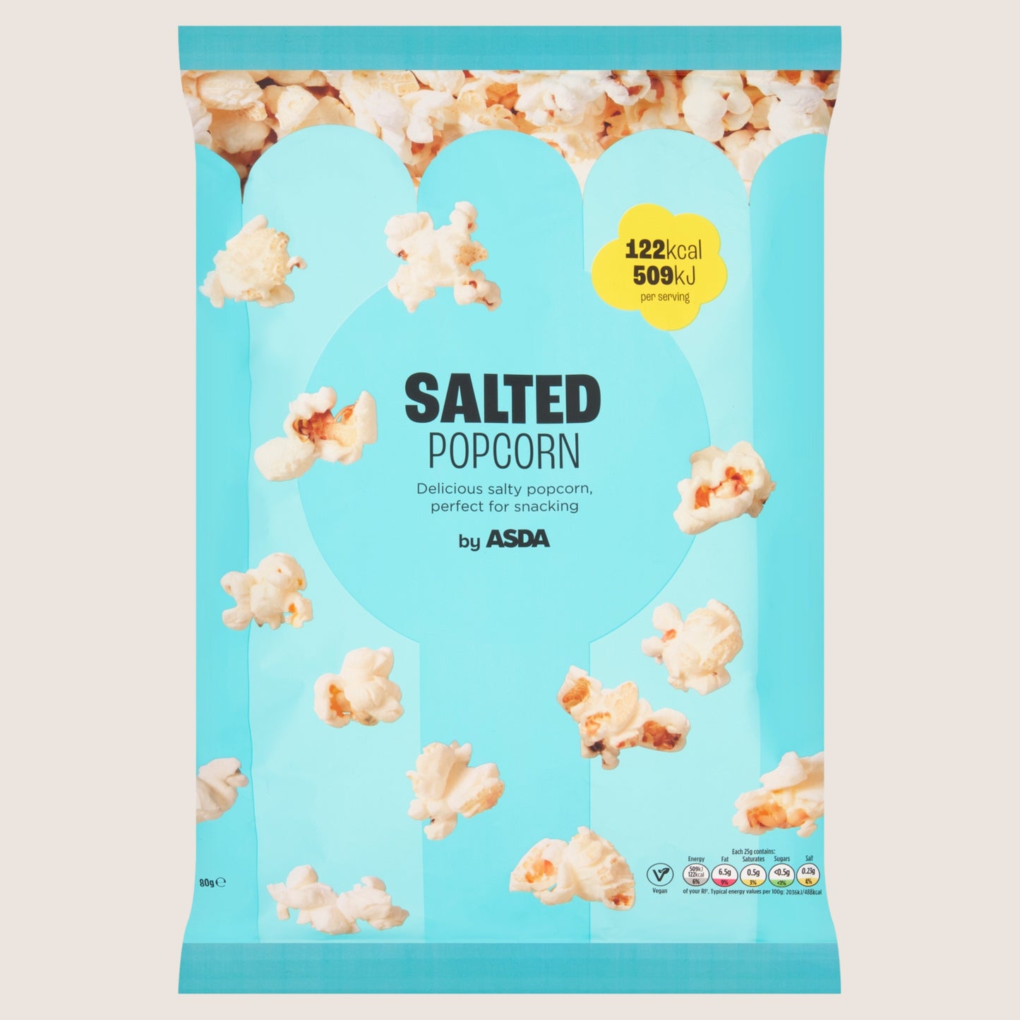 ASDA Salted Popcorn No Artificial Additives 80g