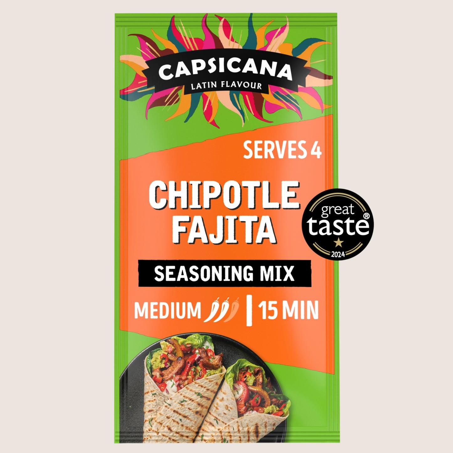Capsicana Mexican Chipotle & Smoked Cumin Fajita Seasoning Mix No Artificial Additives 28g