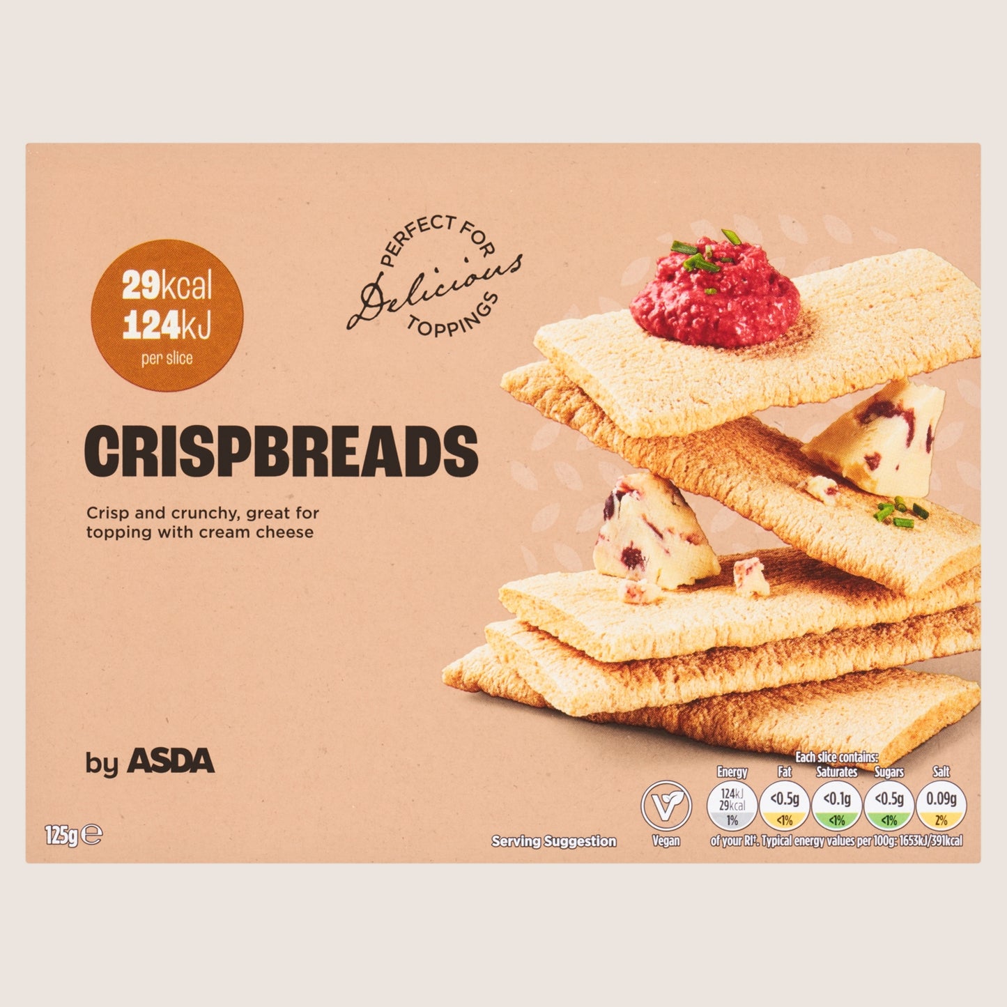ASDA Crispbreads Free From Artificial Additives 125g