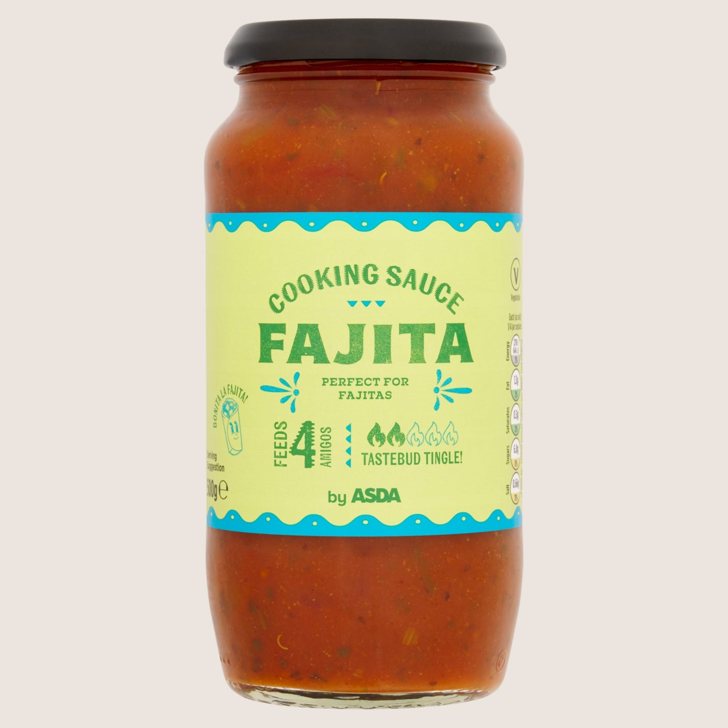 ASDA Fajita Cooking Sauce No Artificial Additives 500g