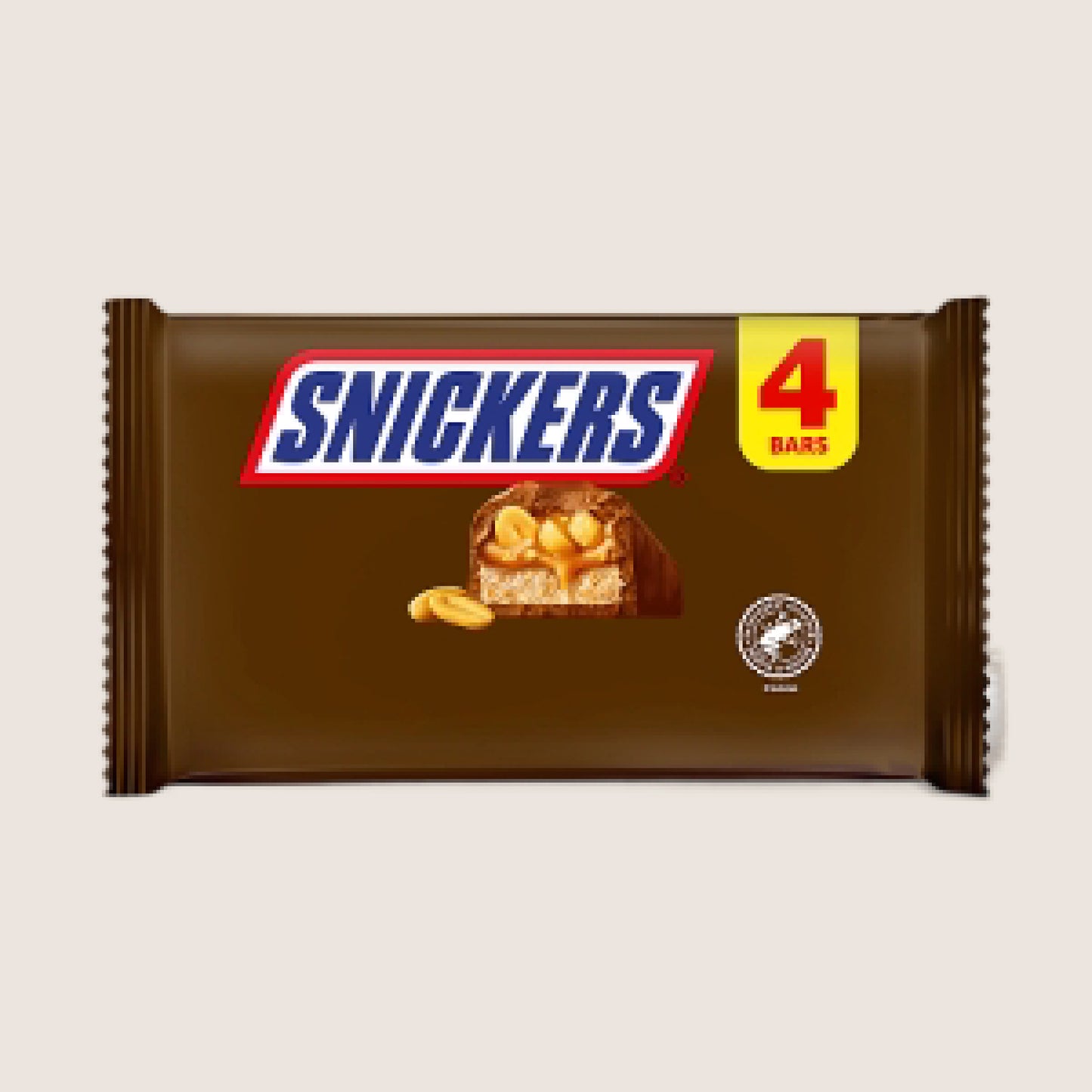 Snickers Caramel, Nougat, Peanuts & Milk Chocolate Snack Bars 4x40g