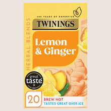 Twinings Lemon & Ginger 20 Tea Bags No Artificial Additives 30g