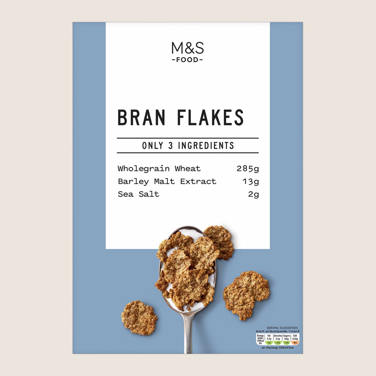 M&S Only 3 Ingredients Bran Flakes 300 g