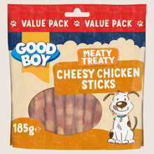 Good Boy Meaty Treaty Cheesy Chicken Sticks Nutritionally Complete 185g