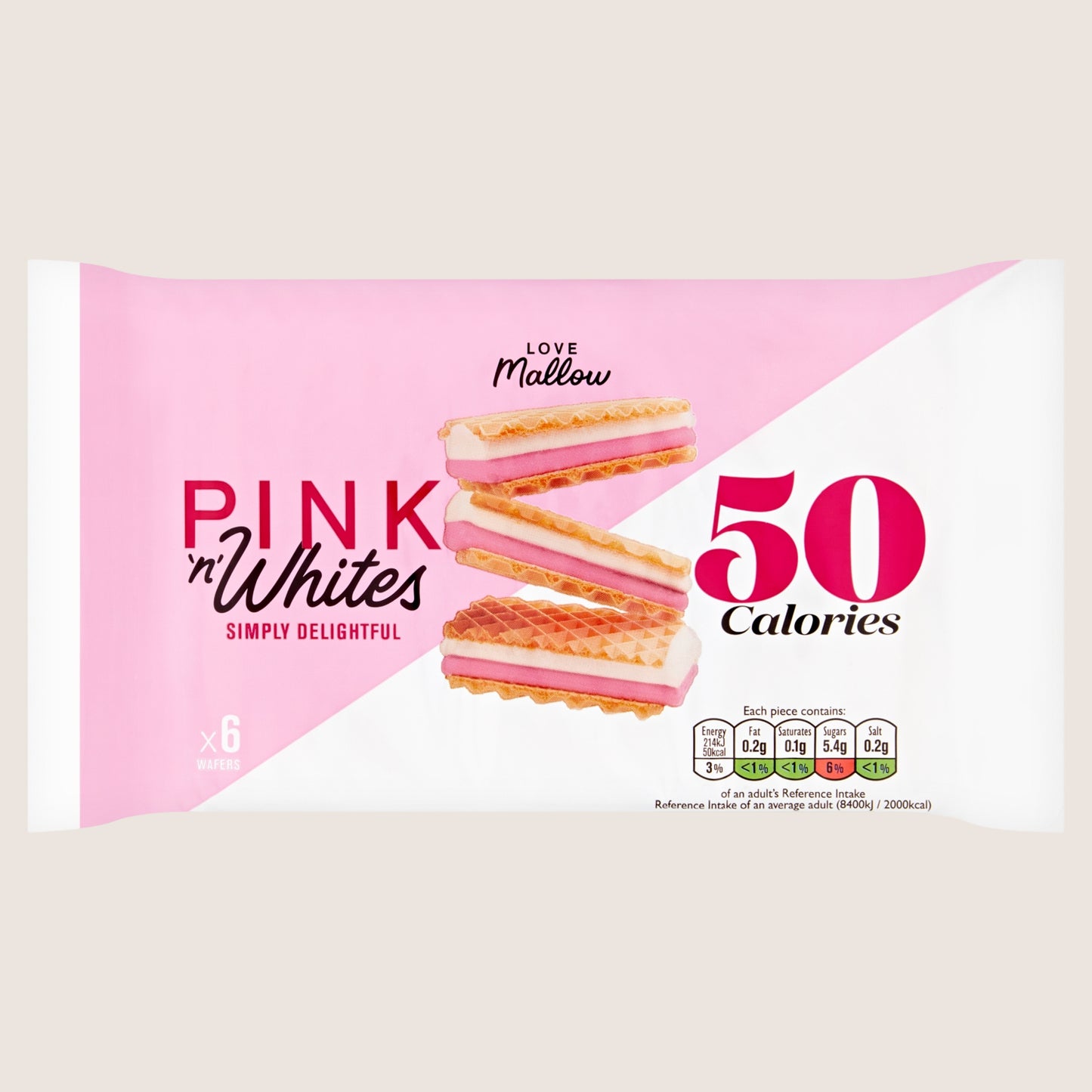 Caxton 6 Pink 'n' Whites Wafers Free From Artificial Additives 85g