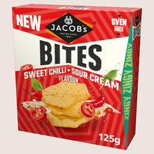 Jacob's Bites Sweet Chilli & Sour Cream Crackers Free From Artificial Additives 125g
